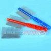 Double needle Crystal handle pet hair removal rake flea comb