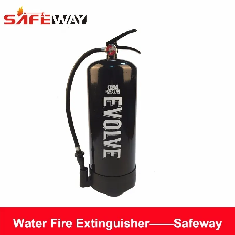 9L Black Cylinder Water Fire Extinguisher