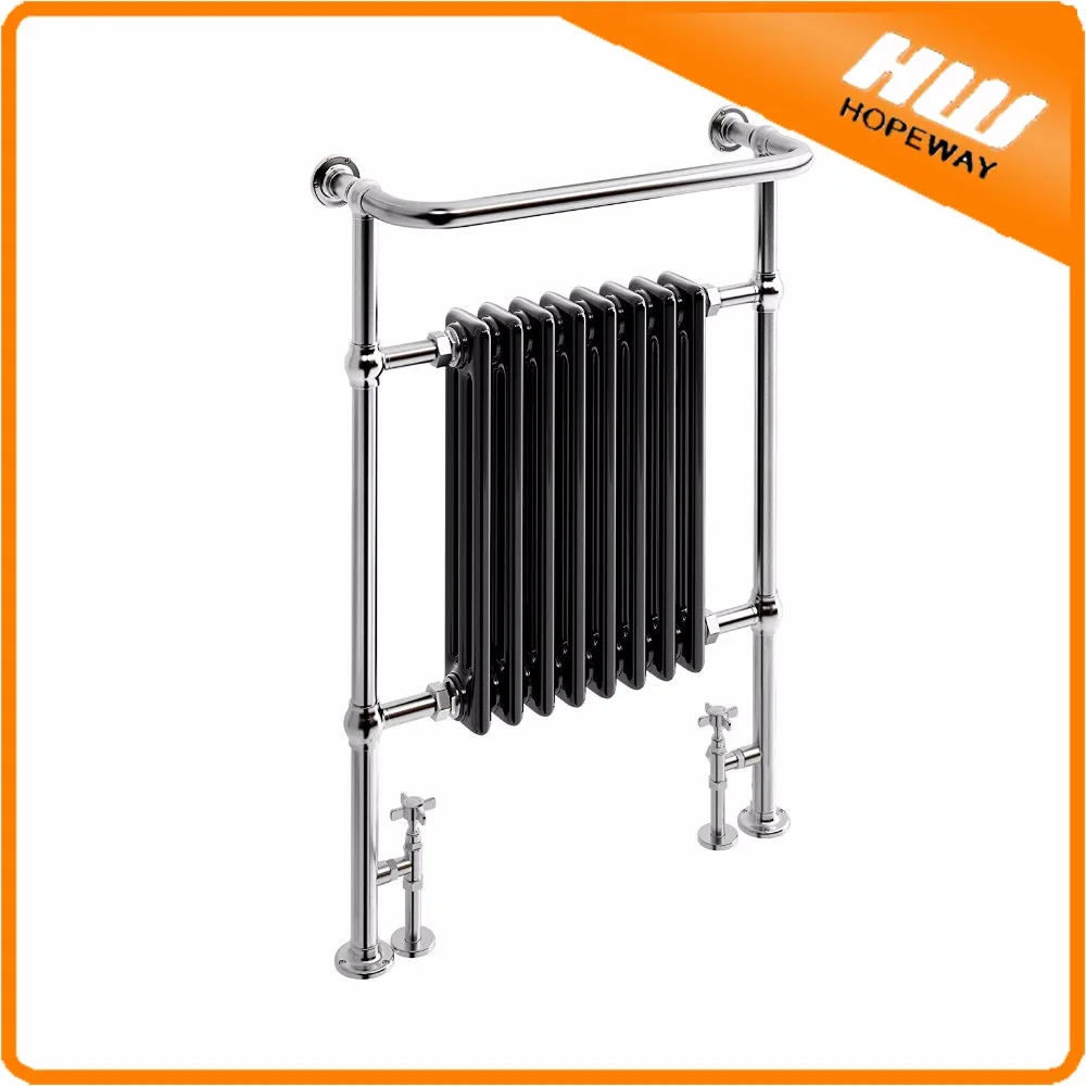 Traditional Radiator Black Columns Wall Towel Warmer Radiator Dual Fuel