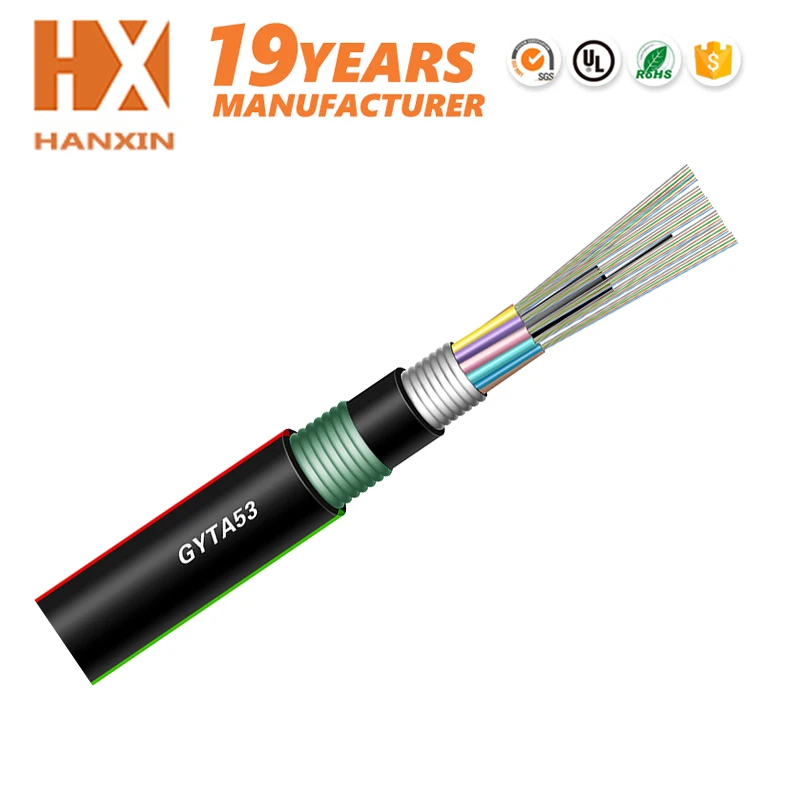 ODM or OEM Single mode Multimode 12/28 core GYTA53 outdoor fiber optic cable - ANKUX.COM