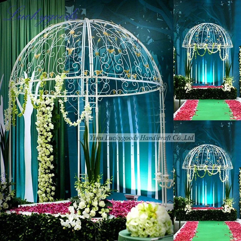 Ldj450 Popular Selling White Decor Metal Roman Wedding Gazebo With