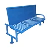 2019 new blue custom cast iron garden park advertising bench 3 seat