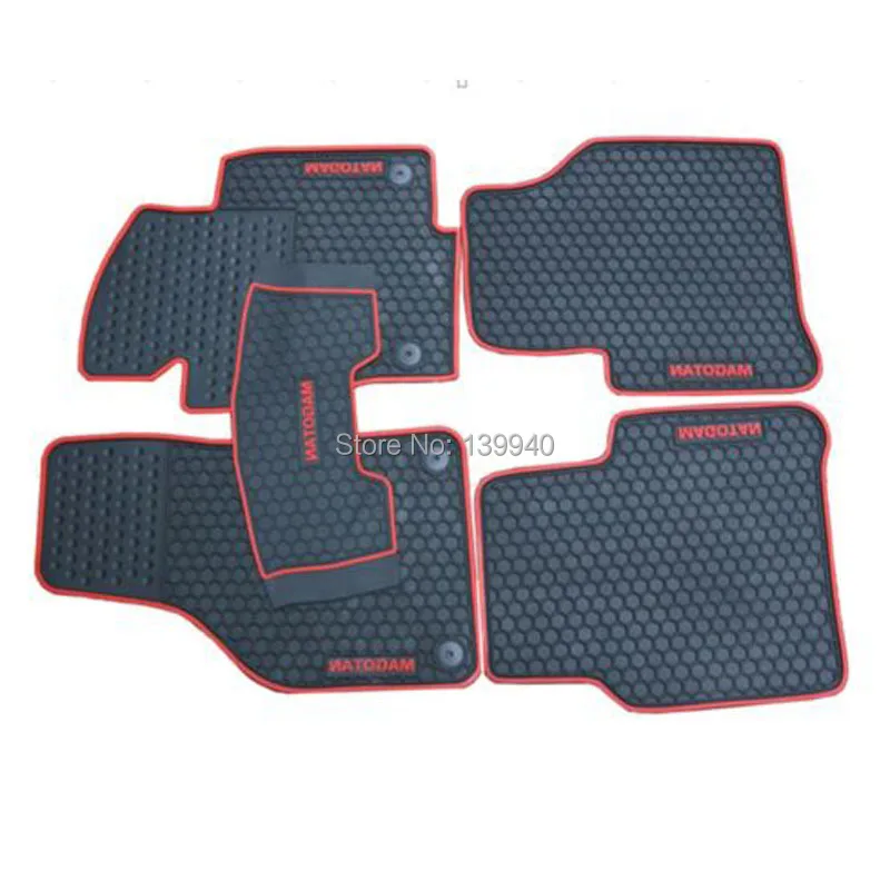 VOLKSWAGEN VW FOX LUPO POLO UNIVERSAL Car Floor Mats Black Carpet /& BLUE Trim