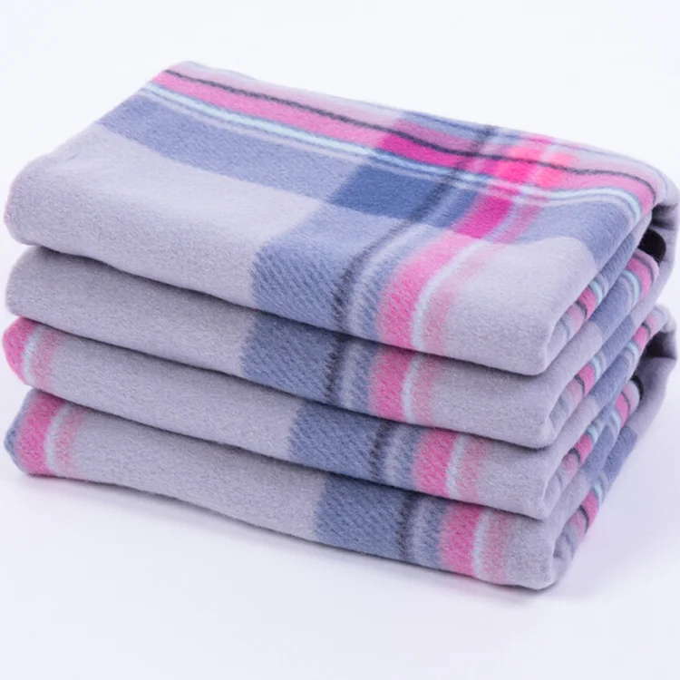 portable Plush fleece pillow blanket wholesale knitted plaid blanket with travel portability