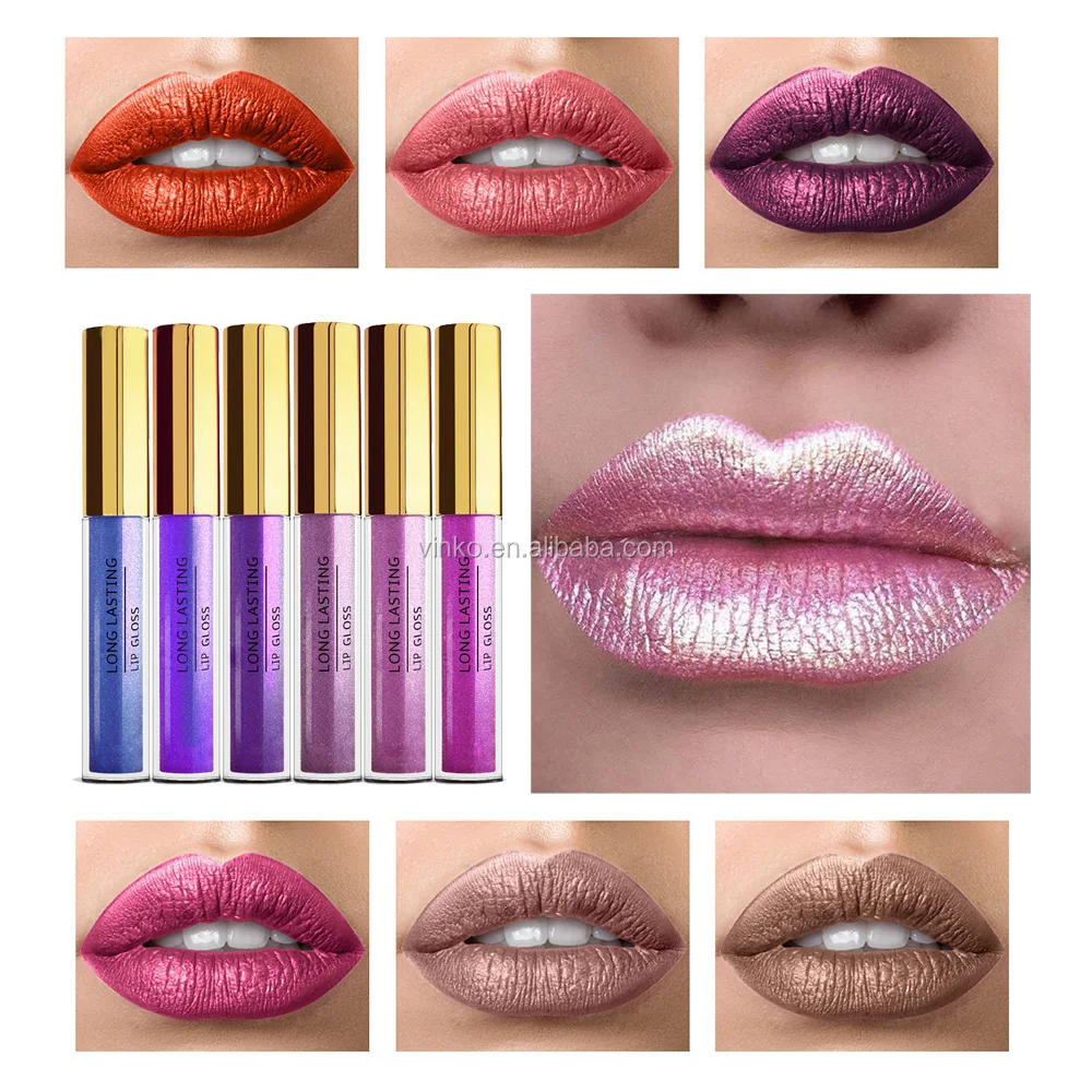 new fashion high quality waterproof lip gloss 30 color metallic