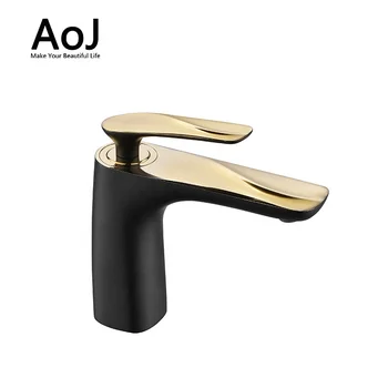 Contemporary Top Quality Bathroom Wash Basin Faucet Gold And Black Top Quality Bathroom Wash Basin Faucet
