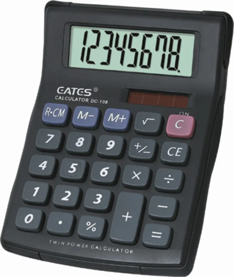 Small Size Handheld General Calculator White Black Color 8 Digit