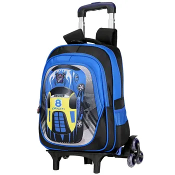 6 wheel trolley school bag