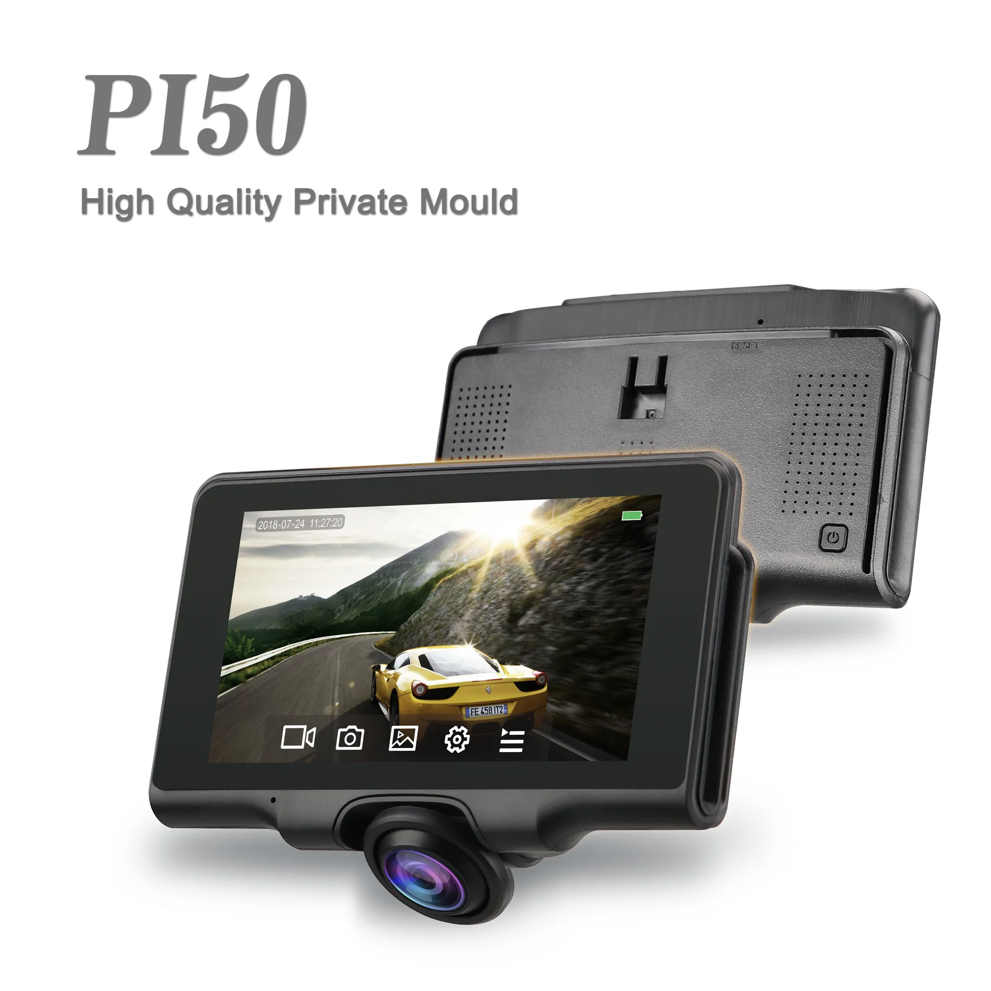 Sunwayi PI50 car dvr dashcam 1080p GPS dual night vision HD 360