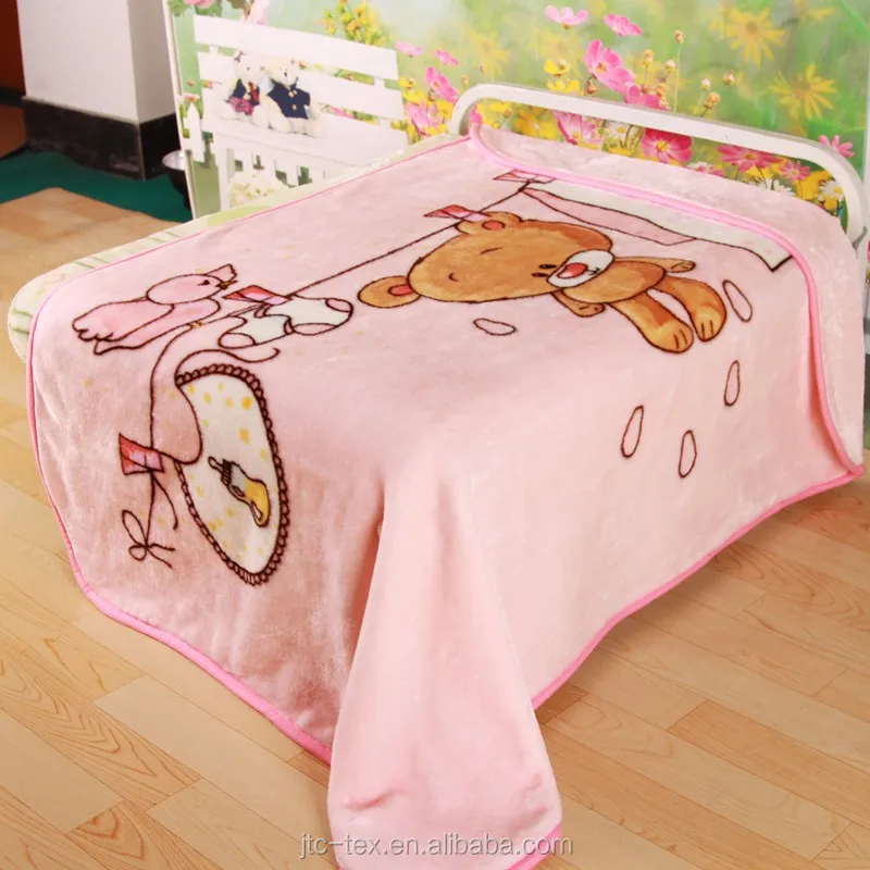 Wholesale Raschel Korean Mink Fleece Baby Blanket / Children Blanket