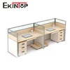 Luxury laminate vintage industrial aluminium leather 6 person executive office desk sets