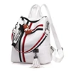 Girls bags hot sale black pure PU leather backpack women red leather backpack PU fashion beautiful
