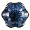 Originality Ceramics Plate Flavor Small Dish Seasoning Dish Food Plate European Flower Dish Ceramic Tableware White Blue