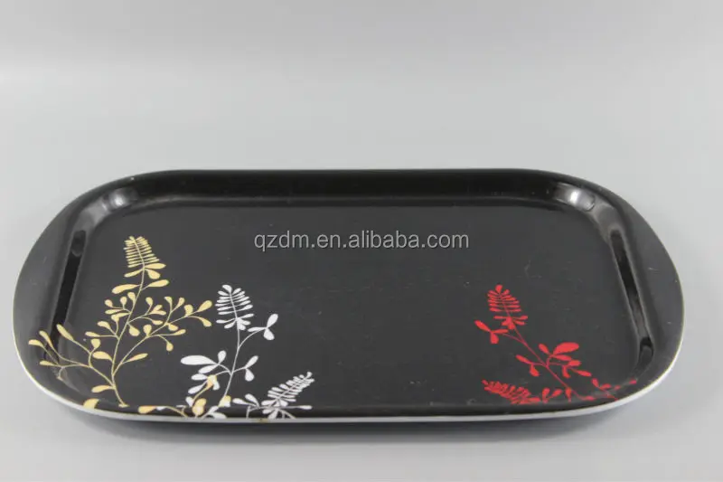 Black Plastic Melamine Tray