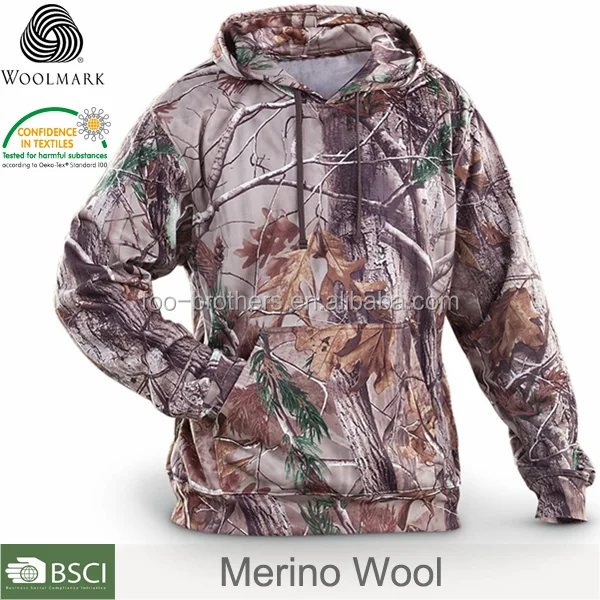 New Fashion Camo Hoodies,High Quality Merino Wool Wholesale Camo Hoodie