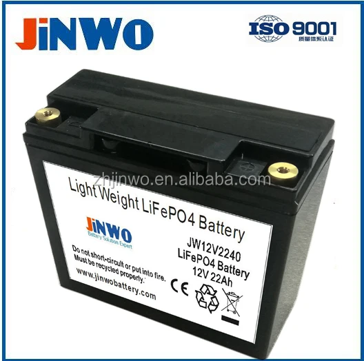 12V Lithium Iron Phosphate Battery 22AH | 12 LiFePO4 Battery 22Ah with 80A BMS , M6 terminal
