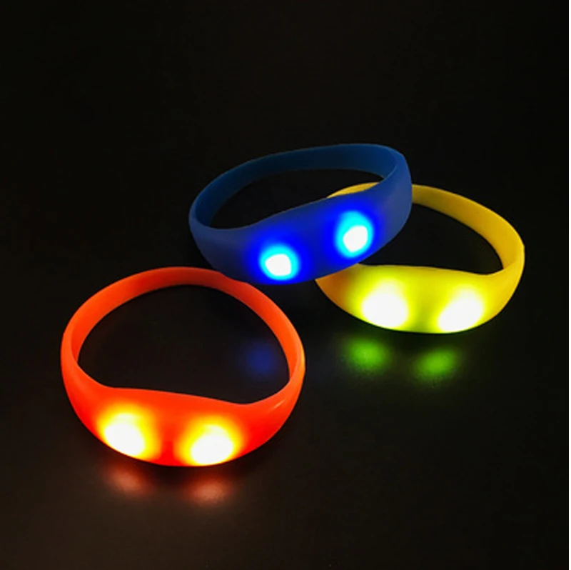 High Quality Custom LED Silicone Bracelet Silicone wristband For Parties-Operated LED Flashing Bracelet Promotion gift For Event