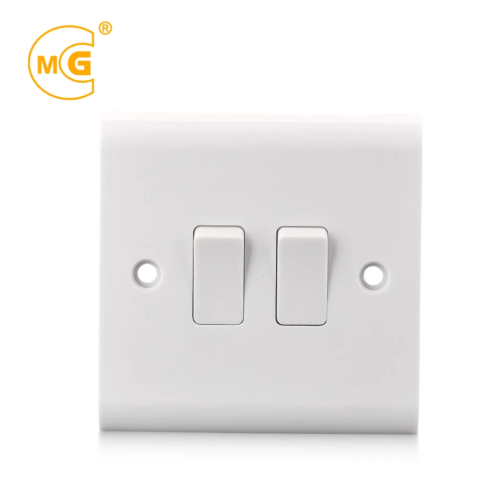 Home 10A 2 gang 2 way wall electric light switch