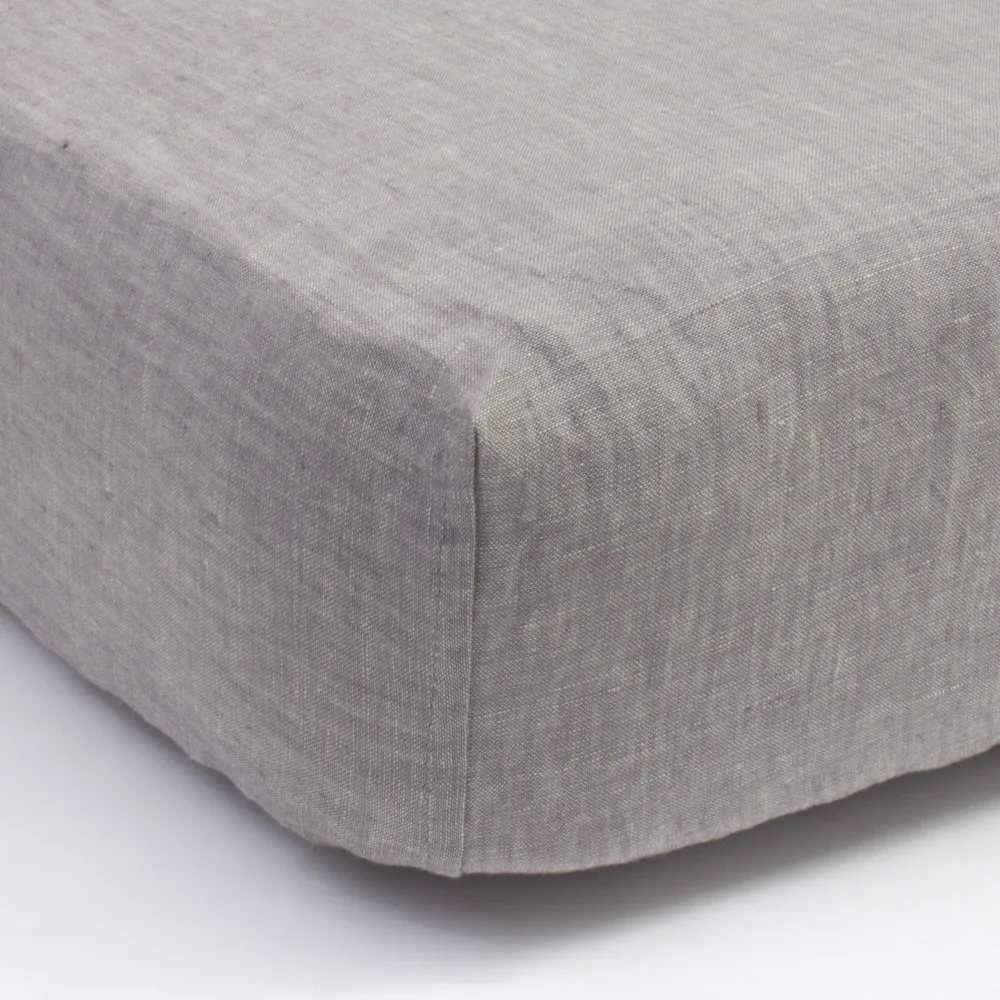 灰色100% 棉针织针织床单