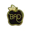 Custom Gold Apple Metallic thread Embroidery Patches Iron on for