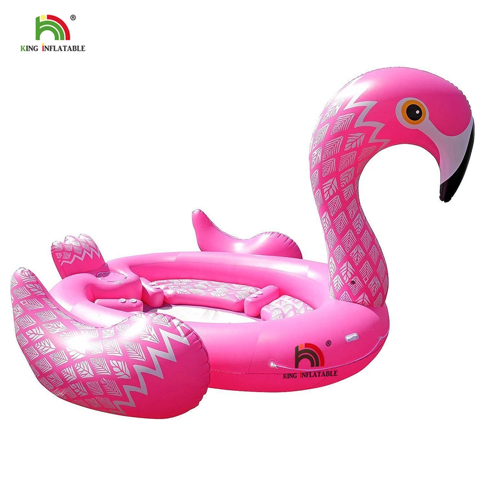 large inflatable pink flamingo