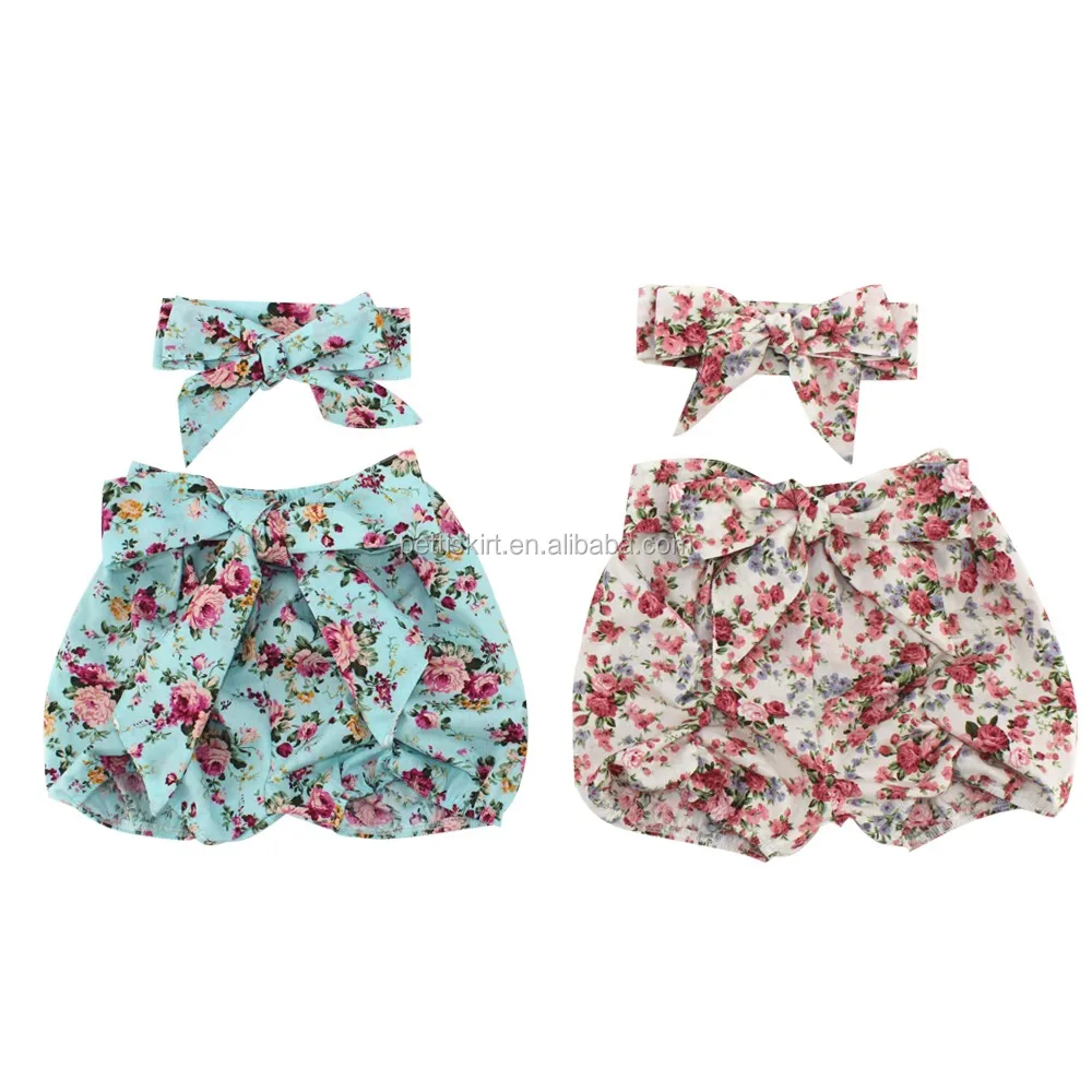 2016 Baby Ruffle Black White Striped Girls Shorts Bloomers For Kids 100