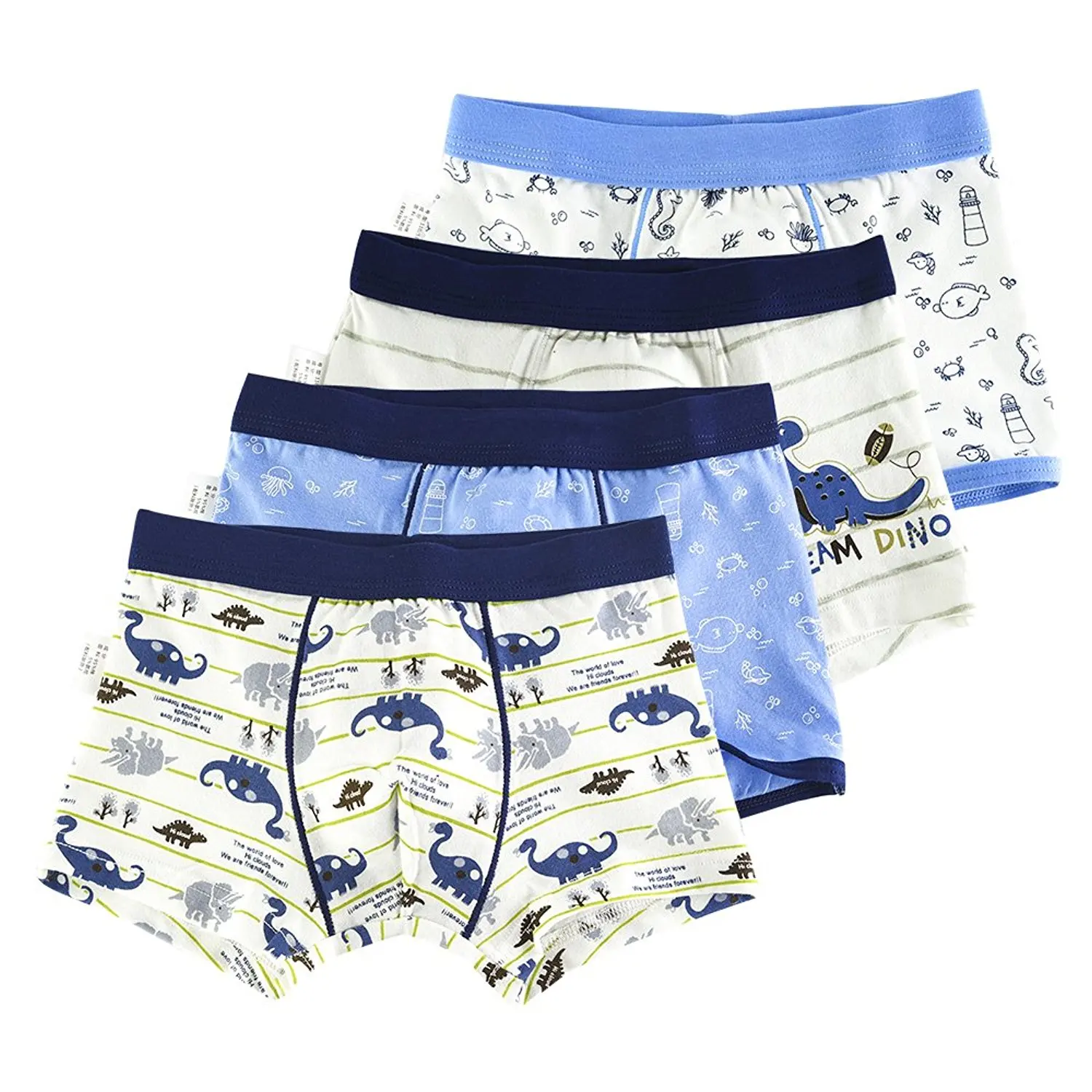 JELEUON Underwear Brief Boys Boxer Briefs 5 Pack//4 Pcs Baby Toddler Kids Cartoon Boys Underpants