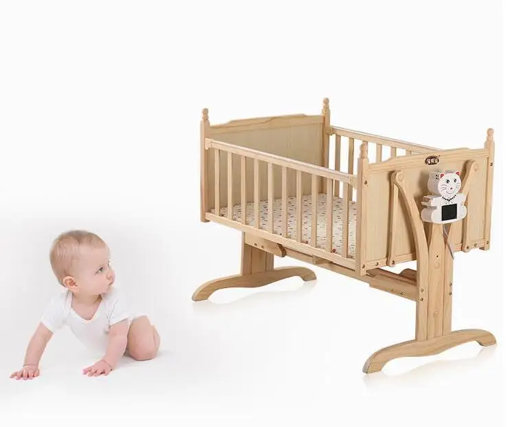 Wooden Baby Electric Swing Bed/baby Crib/baby Automatic Cradle Swing