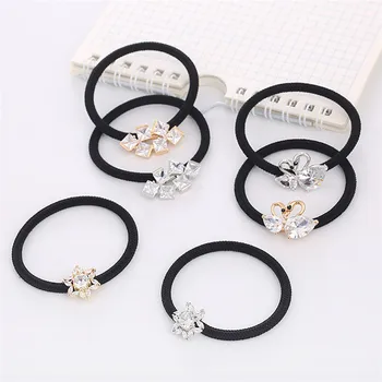 Graceful Crystal Hair Tie Women Thin Elastic Hair Band Fashion