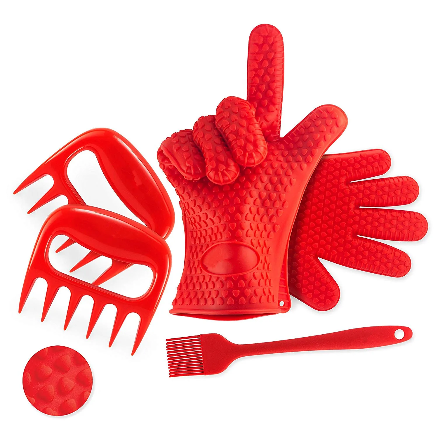 Silicone Bbq Cooking Gloves Kitchen Oven Mitts Heat Resistant For
