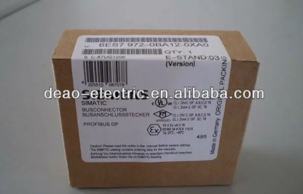 Profibus connector SIEMENS 6es7 972-0bb12-0xa0 90 degrés techniquement comme neuf