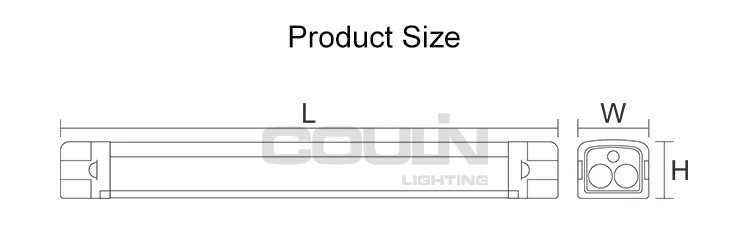 Modern Seamless Connection Led Outdoor Waterproof Light Linear Led Tri Proof Light PC Indoor