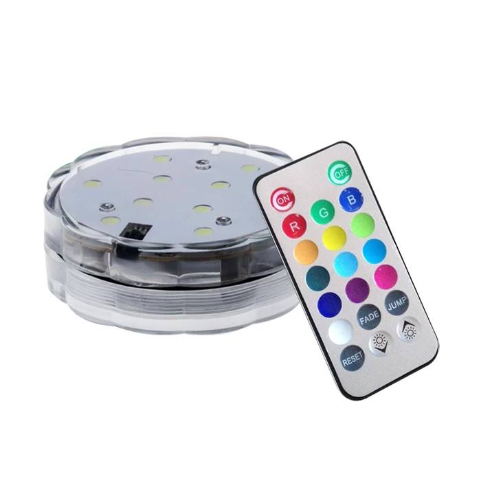 Waterproof RGB Led Puck Lights With Remote