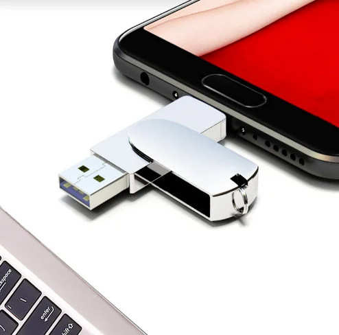 Promotional gift 2 in 1 Type C USB3.0 Flash Drive OTG USB Flash Drive Type C Micro Usb Stick 32GB 64GB Pendrive - ANKUX.COM