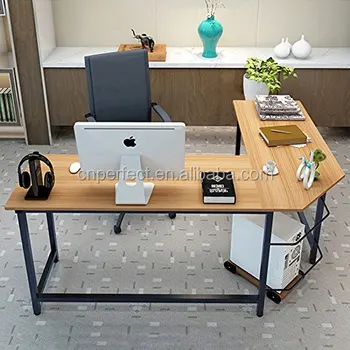 Modern L Shaped Desk Corner Computer Pc Latop Study Table Modern L Shaped Desk Corner Computer Pc Latop Study Table Workstation Home Office Wood