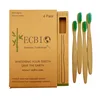 100% Biodegradable Eco Bamboo Toothbrush With Charcoal Bristle Toothbrush,Private Label Black Wholesale Bamboo Toothbrush