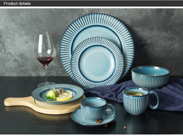 China Durable Restaurant Crockery Reactive Blue Plate Buy Durable