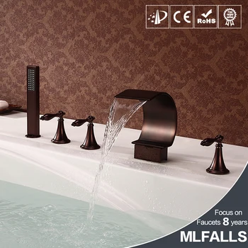 Mlfalls Brands Waterfall Spout Oil Rubbed Bronze Antique Deck Mount Shower Faucets Install For Bathtub Mlfalls Brands Waterfall Spout Oil Rubbed Bronze Antique Deck Mount Shower Faucets Install For Bathtub