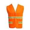 Polyester high visibility reflective tape safety vest security with pockets