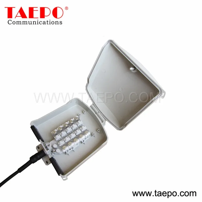 Outdoor 10 Pair Telephone Terminal Box For Stub Module With Over