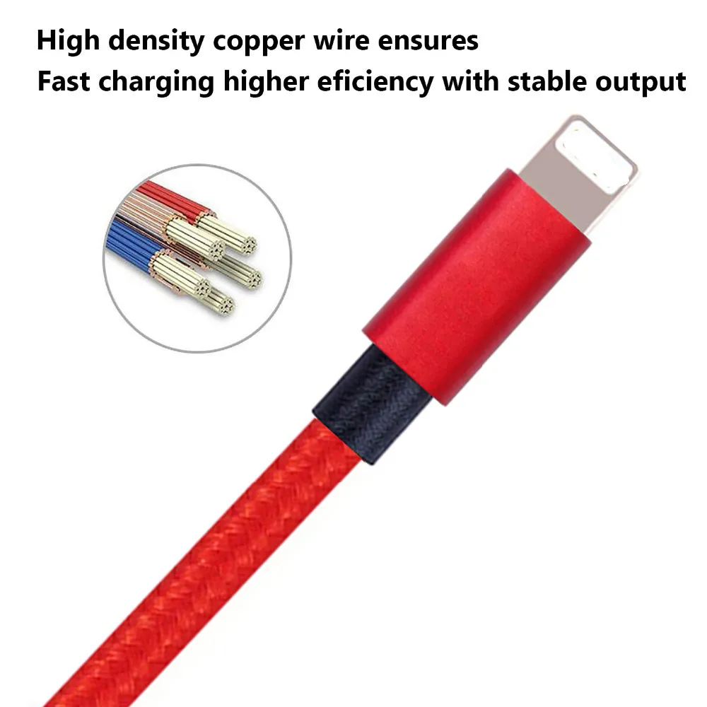 Custom Braided USB Cable 3 Meter /10FT Durable Nylon Braided Charging Cable for iPhone Charger - ANKUX.COM