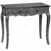 Marrakech two drawer console table in antique black aluminum