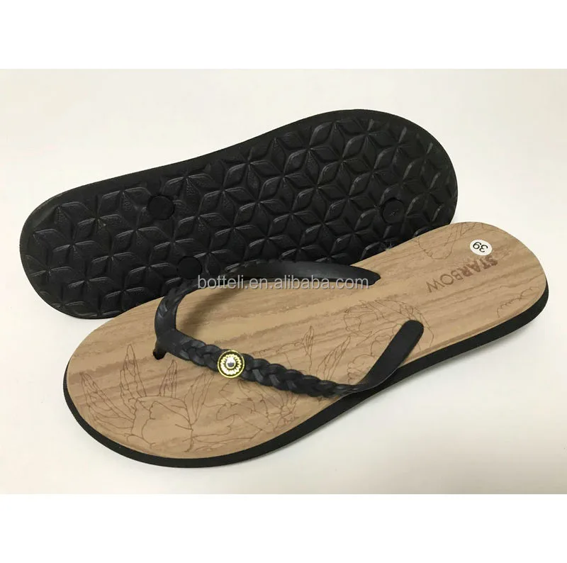 wooden flip flops