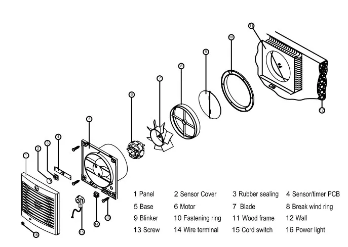 Window Mounted Kitchen Exhaust Fan Bathroom Extractor Fan With Timer