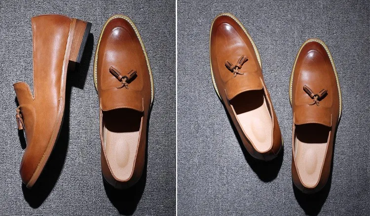 Ss0007 Korean Fashion Classic Men Leather Shoe Casual Loafers Dress