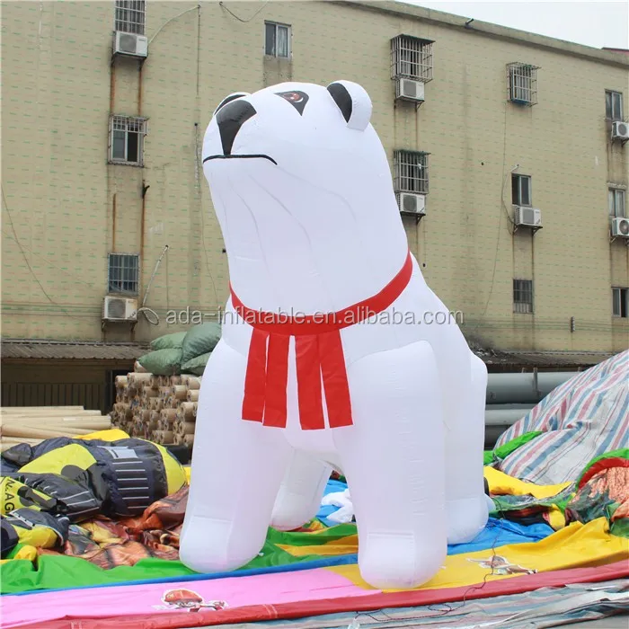 Giant 5m Inflatable Polar Bear Animal For Christmas Kids Events A128