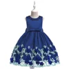 royal blue girl hand embroidery designs pakistani cotton crochet dress for baby