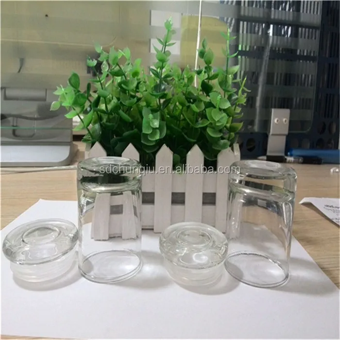 Hot Sales Flat Glass Lid Cylinder Shape 3oz 90ml Glass Candle Jar With