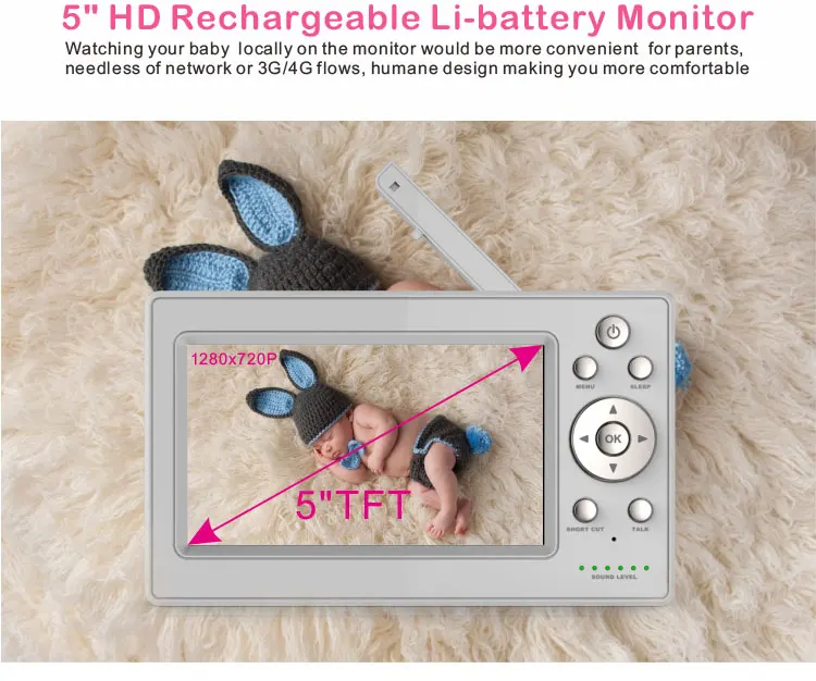 baby monitor 5 inch screen