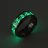 Glow In The Dark Stainless Steel Mens Devil Skull Ring Male Ring Necklace Pendant